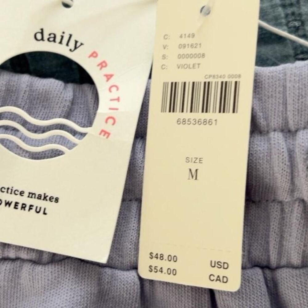 Anthropologie Daily Practice Violet Lounge Shorts Coastal Athleisure Size Medium - Picture 6 of 6